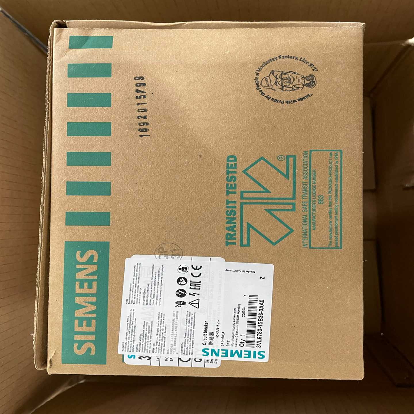 西门子塑壳断路器 3VL6780-1SB36-0AA0 80--议价商品