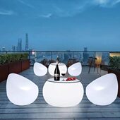 户外发光清吧酒吧休闲桌椅组合套餐网红阳台露营草坪装 饰茶几凳子