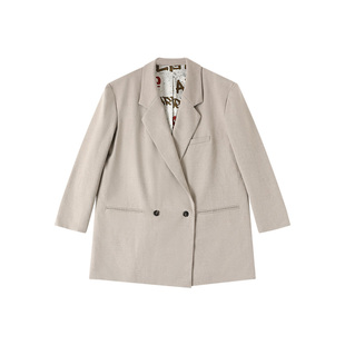 李大琪【暴走绅士】经典纯色简约双排扣涂鸦内里西装西服上衣外套