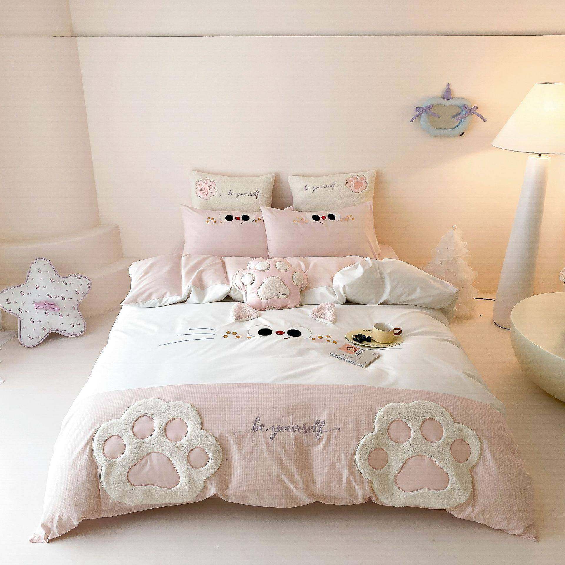 爆款可爱の奶茶小兔熊猫四件套纯棉全棉卡通儿童女孩床品,模玩/动漫/周边/娃圈三坑/桌游,模型制作工具/辅料耗材,淘宝优惠券,粉丝福利购,淘宝优惠卷
