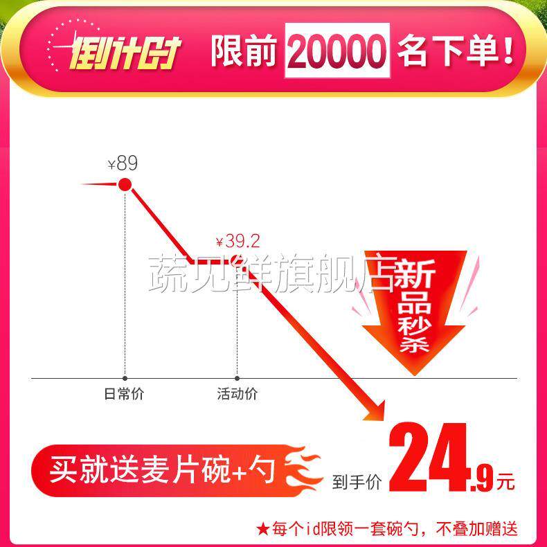 水果燕麦片营养早餐代餐粥混合坚果燕麦片免煮冲饮即食谷物1000g