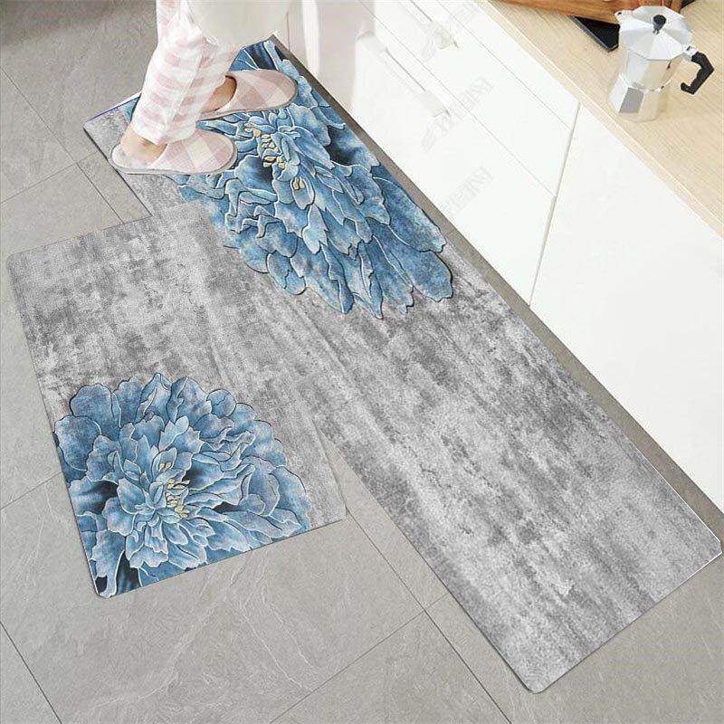 硅藻泥地垫吸水吸油厨房沥水垫防滑地毯中式牡丹抽象金丝现代轻奢,居家布艺,家用脚垫,淘宝优惠券,粉丝福利购,淘宝优惠卷
