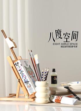 法式奶油风绘画主题装饰品样板间飘窗书桌桌面摆件儿童房彩色摆设