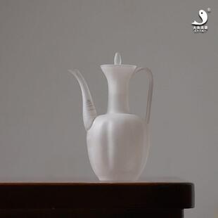 大鱼美器 玻璃执壶磨砂茶壶宋式壶 加厚高硼壶煮茶宋代茶具可加热