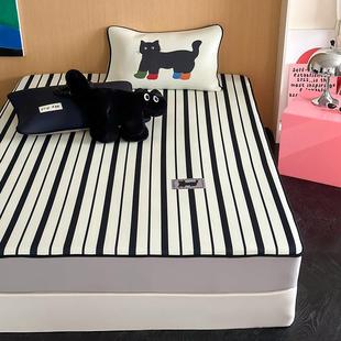 煤球喵喵 凉席冰丝席凉感三件套简约高级可爱卡通ins韩系少女机洗