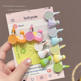 可爱搞怪羽毛球发夹女2025新款 趣味鸭嘴夹儿童宝宝头饰发卡女 个性