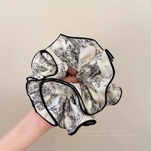 复古轻奢水墨多层大肠发圈皮筋头发高端头绳高级气质新款 发绳马尾