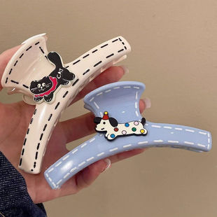 卡通甜美风抓夹大号韩系发夹女后脑勺夏季 鲨鱼夹 可爱抓夹2025新款