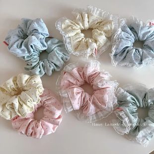 发圈蕾丝蝴蝶结韩系大肠温柔ins发绳甜美马尾头绳发饰气质新款 女