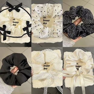 韩系超仙蝴蝶结大肠蕾丝发圈花边马尾少女头绳芭蕾发绳甜妹发饰女