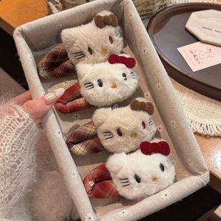 卡通新款秋冬韩系甜美可爱kt毛绒掰掰发夹发卡少女刘海发饰bb夹子