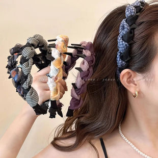 气质公主2025新款 超仙带齿波浪发高颅发箍女防滑高级洗脸头箍发饰