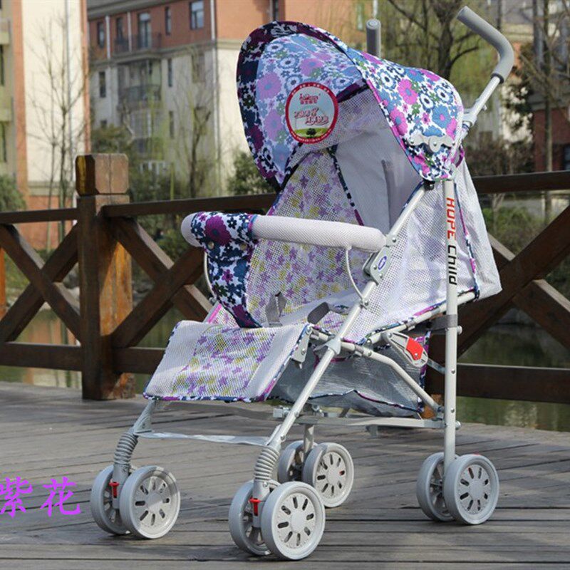 呵宝309彩网夏季新款婴幼儿手推车清凉透气宝宝伞车可坐可躺童车