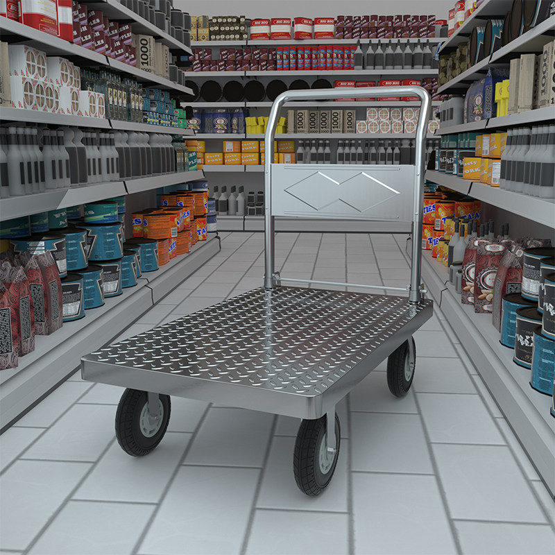 小推车手推车钢板平板车快递折叠搬运手拉车快递便携仓库拉货拖车