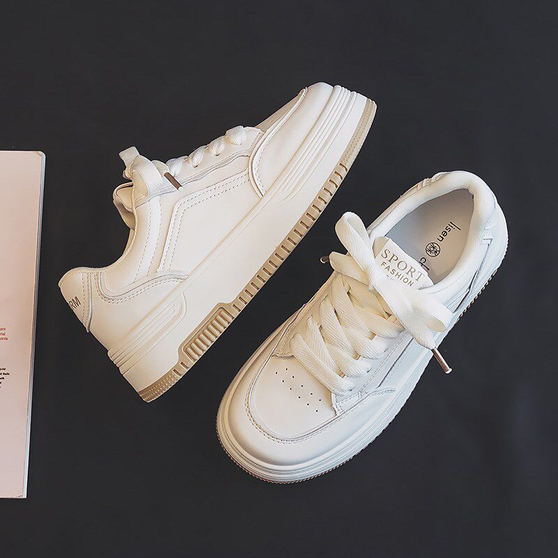 厚底小白鞋女2025春季新款白色休闲爆款板鞋女款运动鞋学院风女鞋