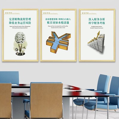 新款公司财务室办公室装饰画企业文化墙挂画财务办公有框画励志