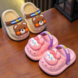 宝宝拖鞋1一2岁室内防滑婴儿一岁半到两三岁婴幼儿男宝洞洞凉拖鞋