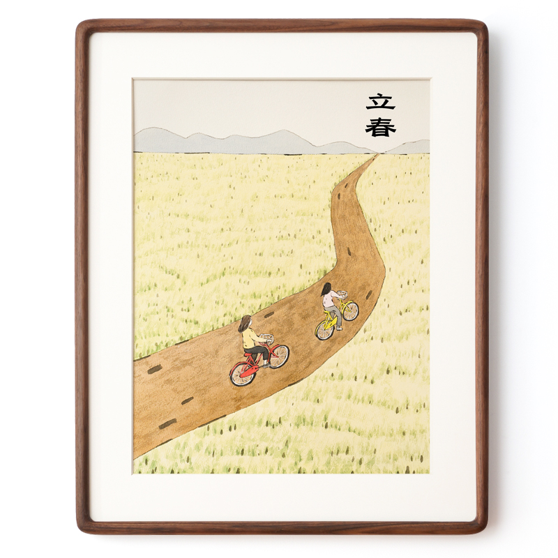 24二十四节气装饰画新中式水墨餐厅幼儿园儿童客厅画日式风景挂画图片