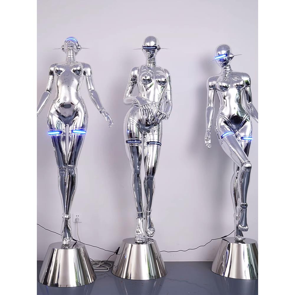 空山基摆件 未来机械姬女神雕 塑艺术人物模大型落地灯酒吧KTV装