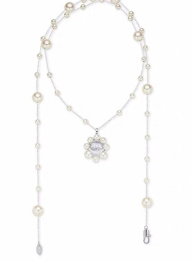 张泽禹同款海屿系列海花珍珠拉丝项链多种戴法精致时尚百搭优雅