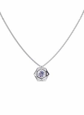 立体钻石锁骨链吊坠小众独特设计高级感气质精致华丽可调节项链