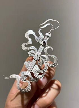 暗八仙宝剑~新中式云纹宝剑胸针道系精致高级感气质剑形别针配饰