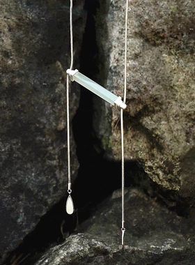 方块玉色项链女高级感盘扣设计时尚绿涌系列抽拉调节新中式项链