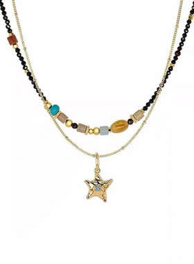 星愿满满套组项链女叠戴日常时尚百搭气质华丽吸晴叠戴两件套项链