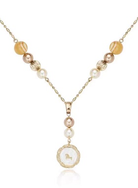 驰光岁语系列小马吊坠项链时尚小众独特气质精致设计男女款通用