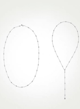 小众时尚设计拉丝豆豆气质高级长项链叠戴一款多戴精致优雅毛衣链