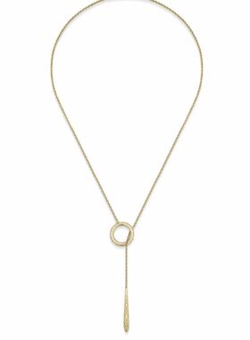 金色圆环流苏项链女个性高级感轻奢气质精致百搭小众Y型吊坠饰品