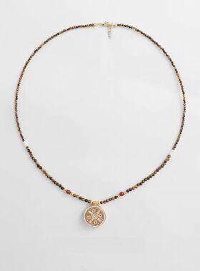 高级感大气时尚项链秋冬毛衣链圆形女款小众百搭设计精致吊坠项链