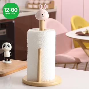 纸巾架厨房桌面厨房纸立式创意可爱卡通置物架卷纸架用纸专用挂架