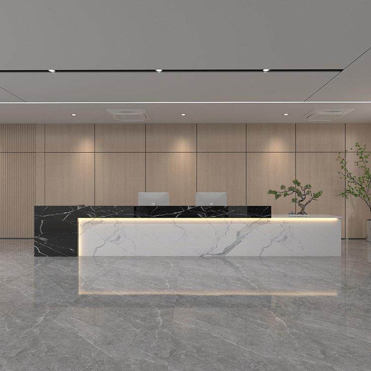 现代简约公司烤漆前台电脑桌商用大气咨询吧台接待台店铺收银台柜