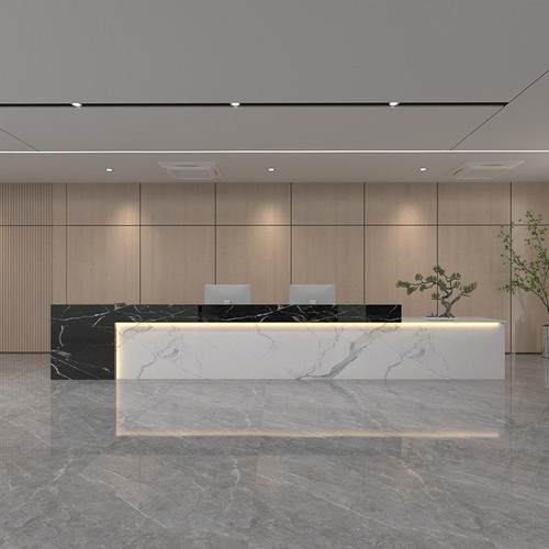 现代简约公司烤漆前台电脑桌商用大气咨询吧台接待台店铺收银台柜