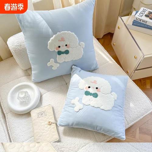 抱枕被子两用午睡枕头薄被子汽车载靠枕垫办公室折叠毯二合一午休