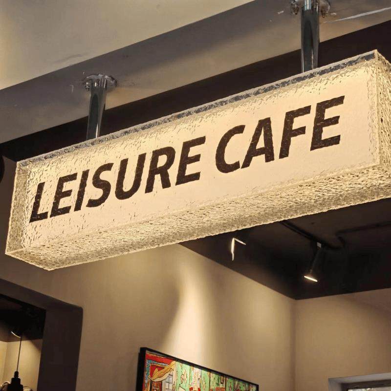 双面吊挂石头水波纹亚克力发光灯箱广告牌橱窗吧台收银台招牌定制,商业/办公家具,灯箱,淘宝优惠券,粉丝福利购,淘宝优惠卷