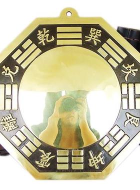 大号黄铜八卦镜九宫太极镜凸镜凹镜家用大门口家居摆饰吉祥物挂件