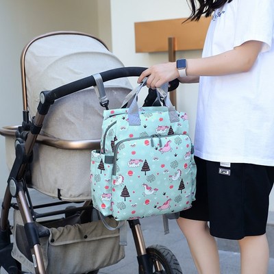 背包双肩包女2024新款轻便妈咪母婴包大容量母婴外出宝妈带娃出门