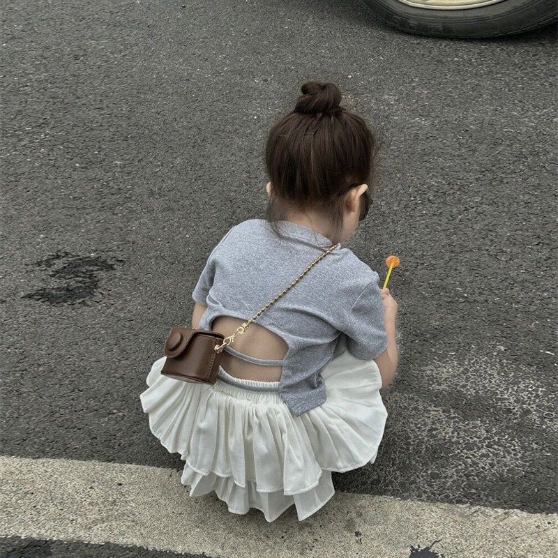 女童百褶裙2023夏季新品儿童半身蛋糕裙裤小女孩蓬蓬百搭短裙童装