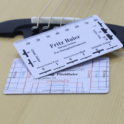 吉他弦距尺高测量工具尺民谣电吉他贝斯调弦距弧度卡尺换弦器扳手