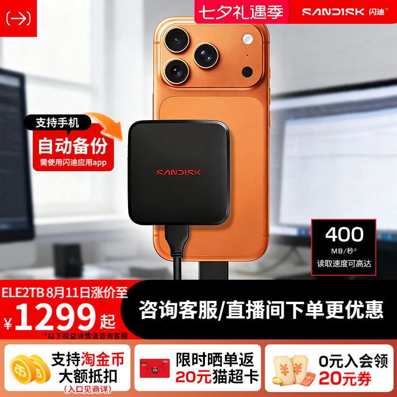 闪迪移动固态硬盘新元素ELE高速