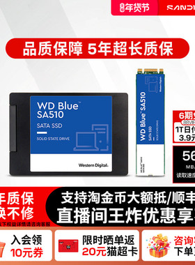 闪迪固态硬盘250g 500g 2.5英寸笔记本SSD1t台式电脑SA510西数WD