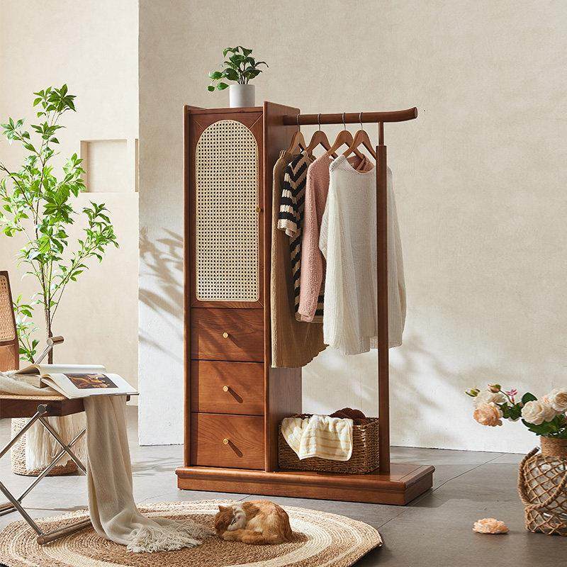 侘寂风北欧衣帽架柜简约多功能家用现代落地式挂衣架储物收纳柜子,住宅家具,衣帽架,淘宝优惠券,粉丝福利购,淘宝优惠卷
