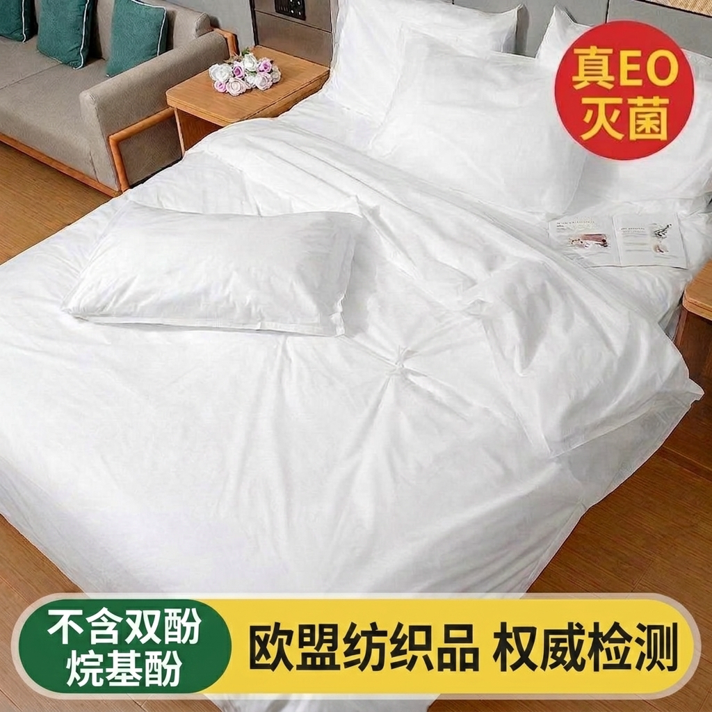 一次性床单床品床上四件套三件套白色旅行马桶垫套枕套酒店用品
