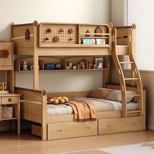 全实木儿童床上下铺双层床子母床高低床两层床小户型儿童上下床