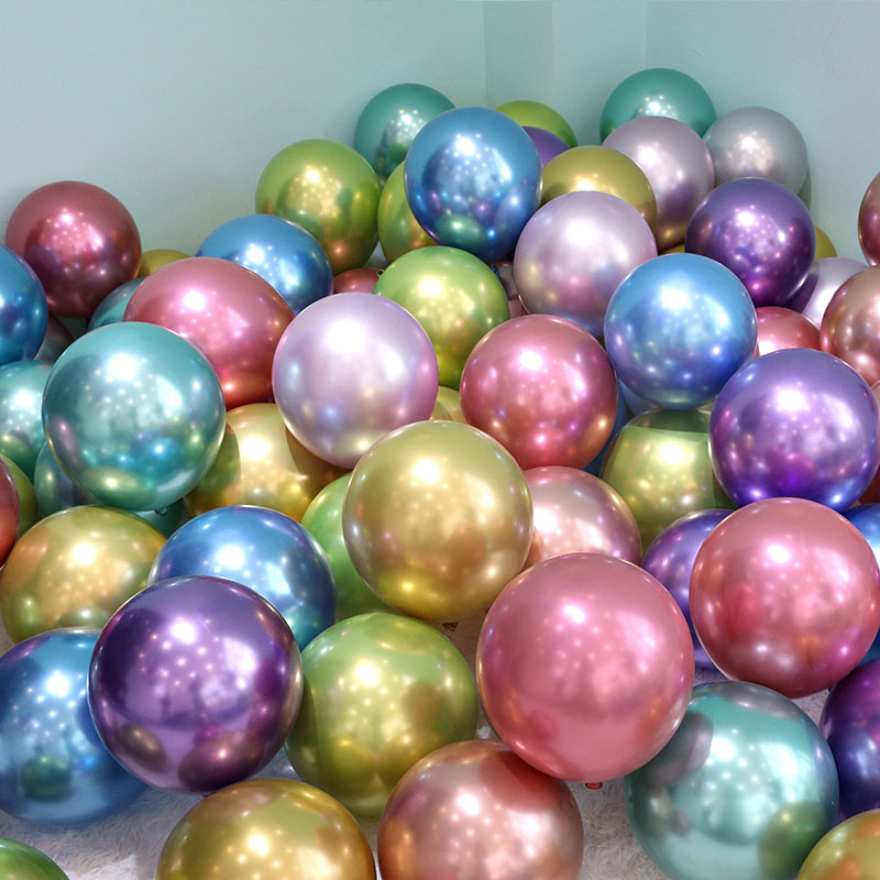 10寸金属气球乳胶圆小汽球儿童生日周岁结婚礼场景布置圣诞节装饰