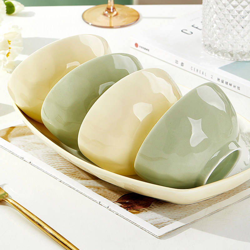 奶油风陶瓷碗家用釉下彩餐具2024新款简约面碗吃饭碗盘套装碗碟,餐饮具,碗,淘宝优惠券,粉丝福利购,淘宝优惠卷