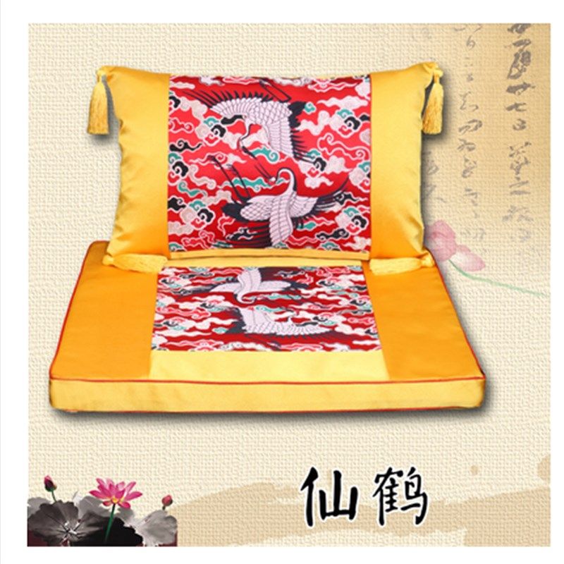 厂家定做中式红木家具绸缎面料餐椅坐垫沙发坐垫椰棕垫海绵垫靠背