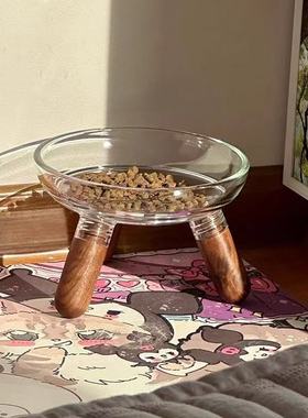 Inherent同款猫碗狗碗不易打翻增高架保护颈椎喝水大口径狗盆加高